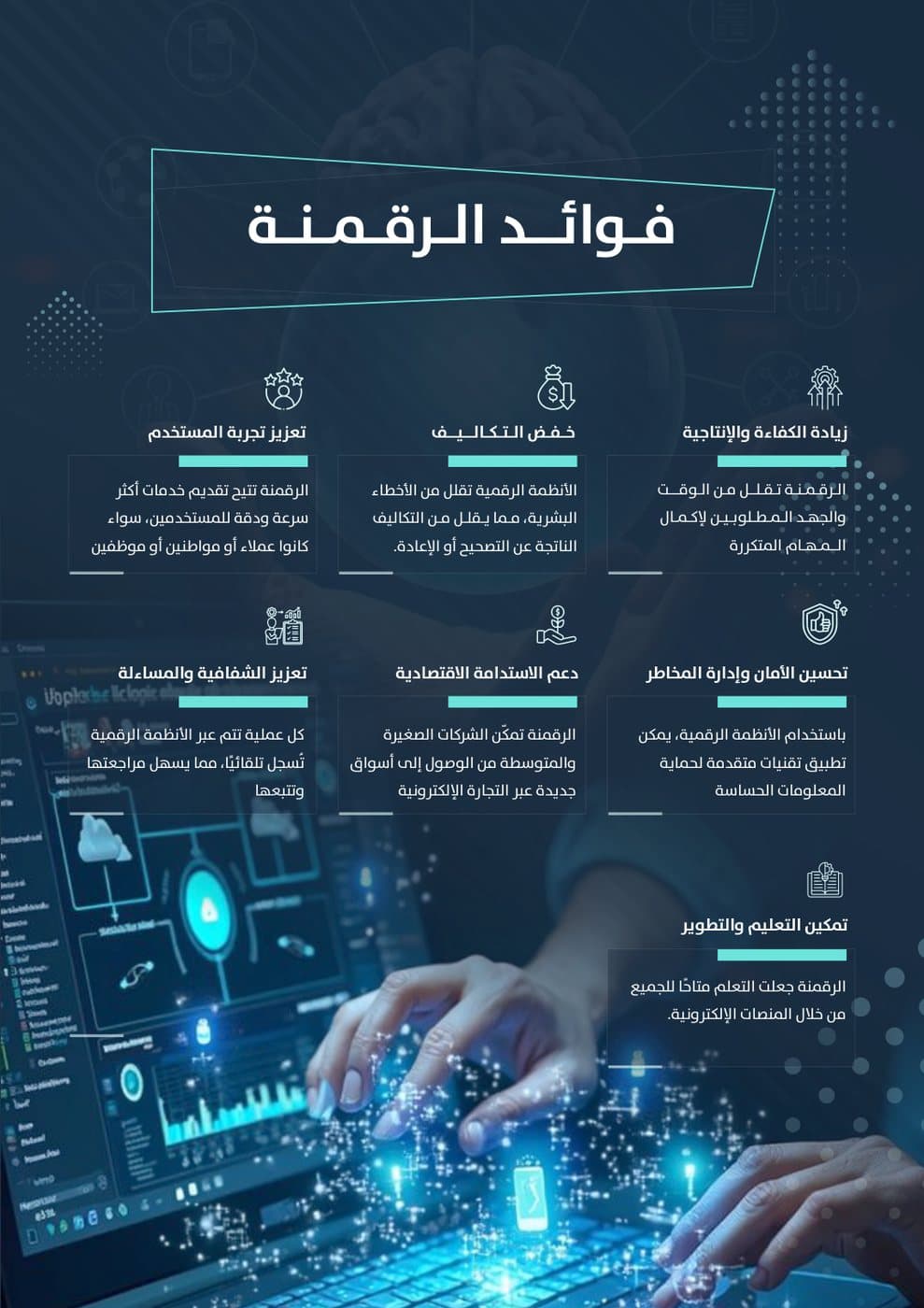 إنفوجرافيك فوائد الرقمنة